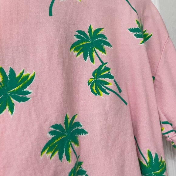 FOREVER 21 Pink Tropical T-shirt - Size L - Picture 3 of 4